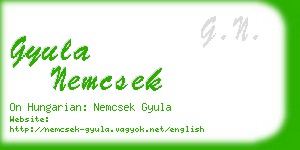 gyula nemcsek business card